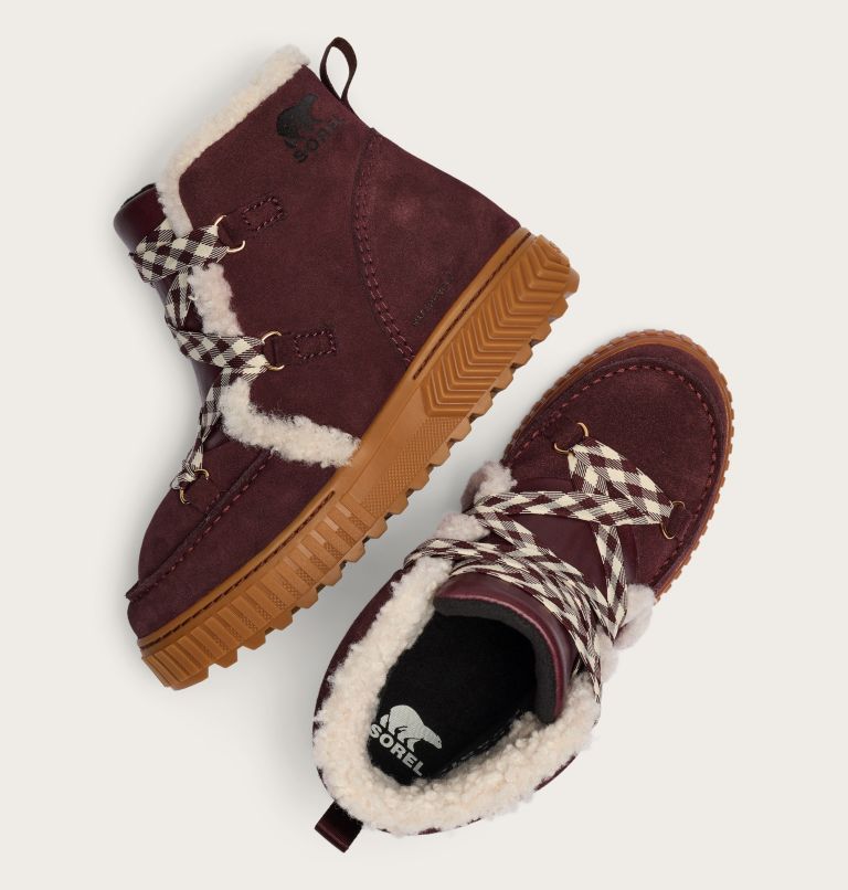 Women's ONA AVE ALPINE Waterproof Winter Boots, Color: Redwood, Gum 2, image 4