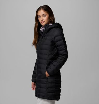 Women's Lake 22 II Down Long Hooded Jacket, Color: Black, image 7