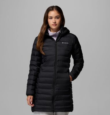Women's Lake 22 II Down Long Hooded Jacket, Color: Black, image 8