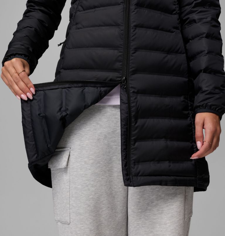 Women's Lake 22 II Down Long Hooded Jacket, Color: Black, image 8