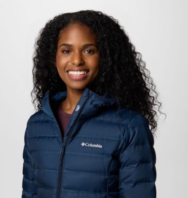 Women's Lake 22 II Down Long Hooded Jacket, Color: Collegiate Navy, image 12