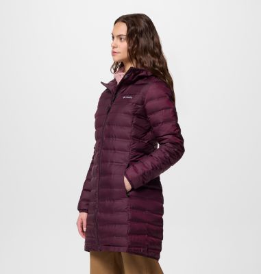 Women's Lake 22 II Down Long Hooded Jacket, Color: Moonvista, image 4
