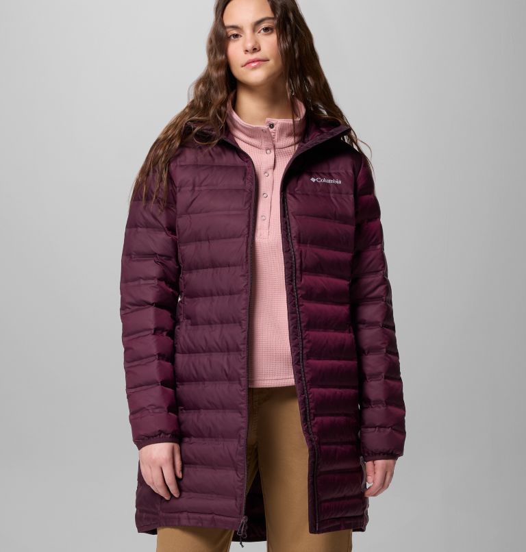 Women's Lake 22 II Down Long Hooded Jacket, Color: Moonvista, image 5