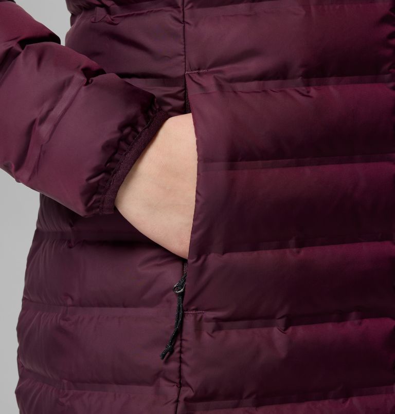 Women's Lake 22 II Down Long Hooded Jacket, Color: Moonvista, image 7