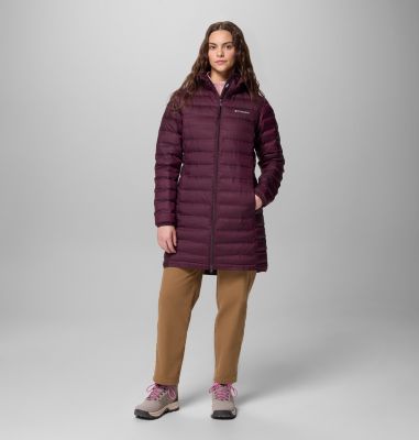 Women's Lake 22 II Down Long Hooded Jacket, Color: Moonvista, image 2