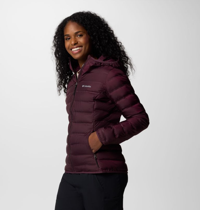 Women's Lake 22 II Down Hooded Jacket, Color: Moonvista, image 3