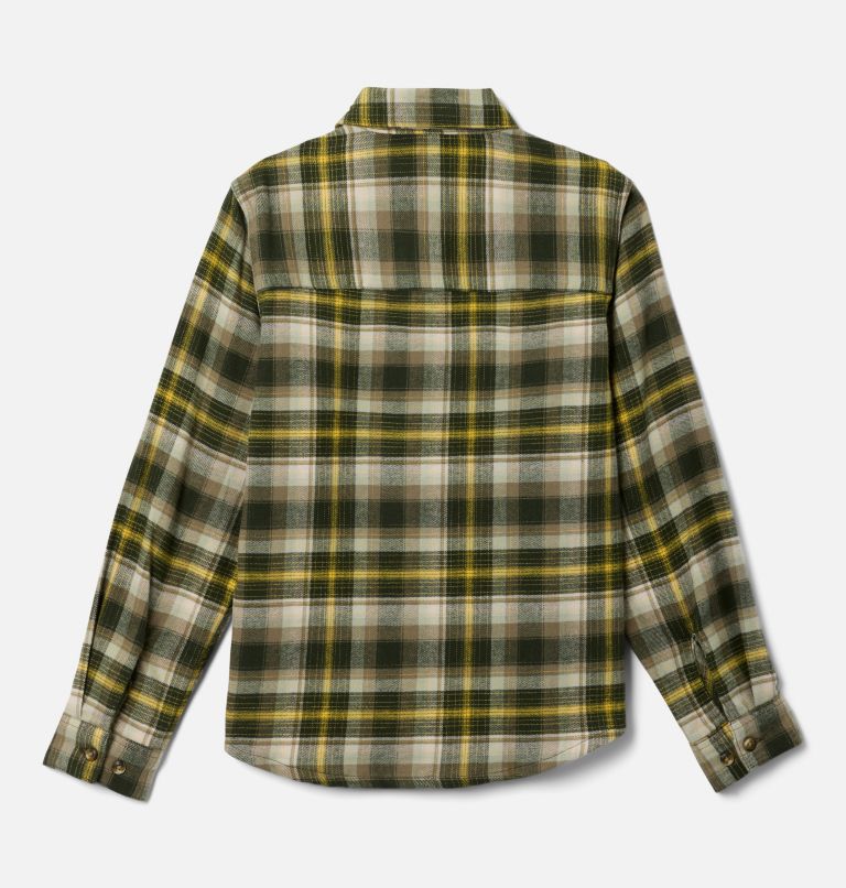 Boys' Cornell Woods Flannel Long Sleeve Shirt, Color: Greenscape Backland Tartan, image 2