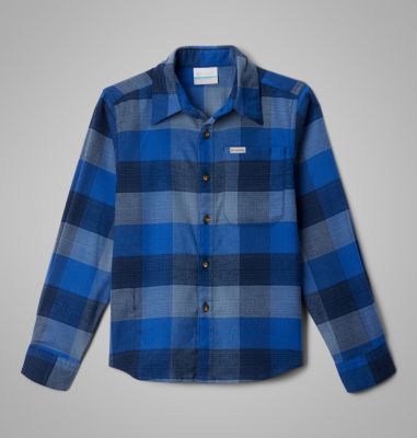 Chemise à manches longues en flanelle Cornell Woods pour garçons, Color: Collegiate Navy Ombre Buffalo, image 7