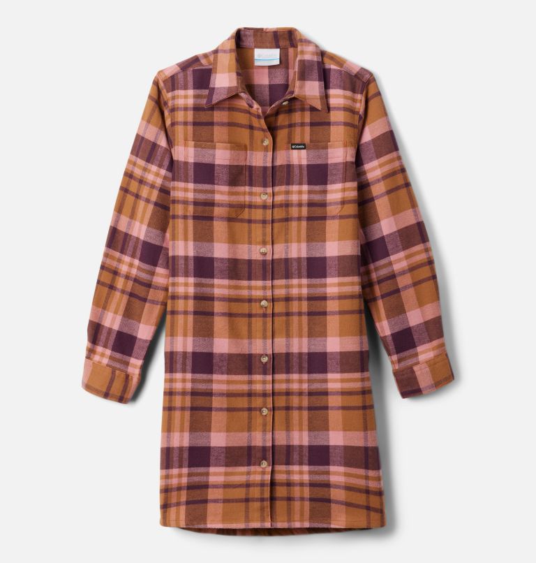 Robe à manches longues en flanelle Calico Basin pour filles, Color: Moonvista Multi Plaid, image 1