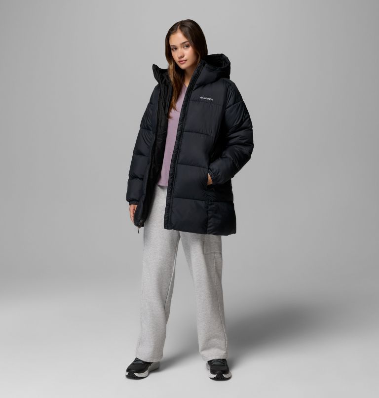Chaqueta acolchada de largo medio con capucha Puffect II para mujer, Color: Black, image 2