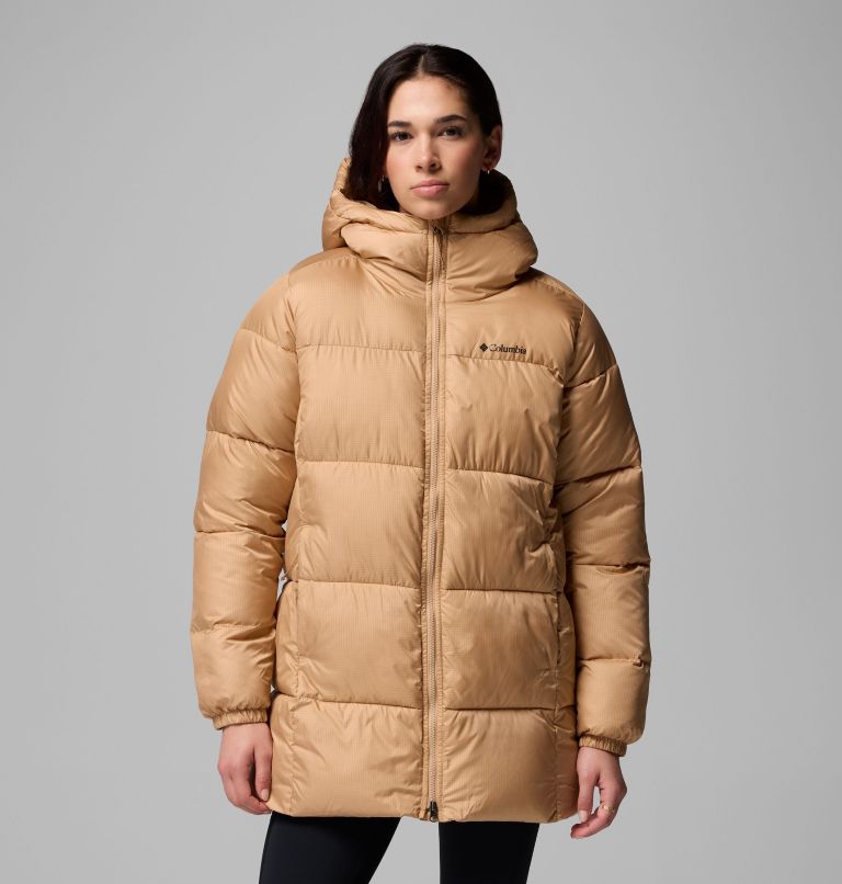Women's Puffect II Hooded Mid Puffer Jacket, Color: Canoe, image 1