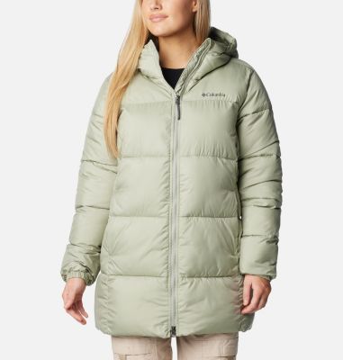Chaqueta acolchada de largo medio con capucha Puffect II para mujer, Color: Safari, image 1