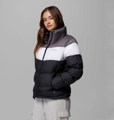 Women's Puffect II Colourblock Puffer Jacket, Color: Black, White, City Grey, image 19