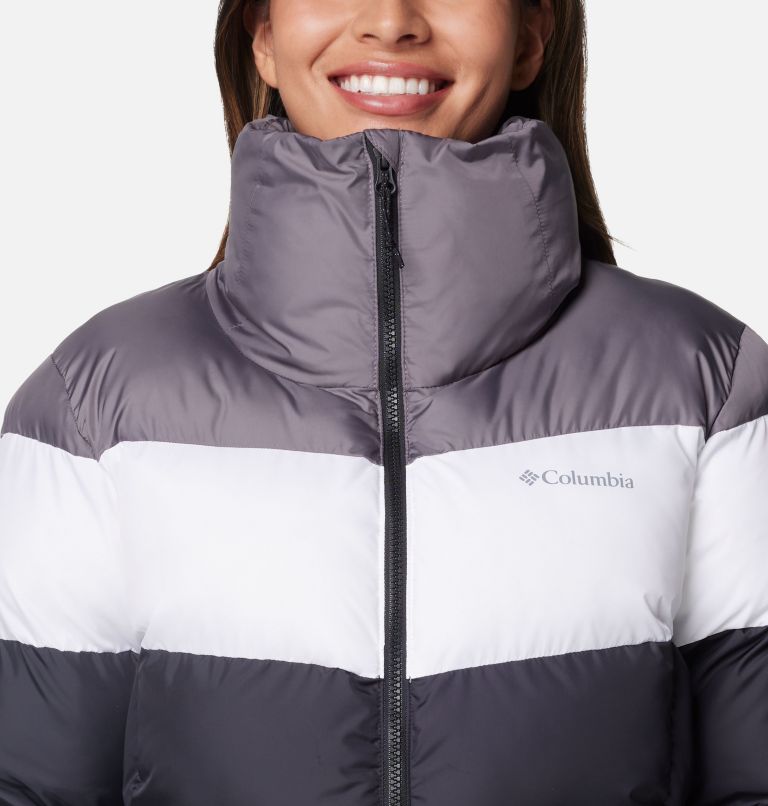 Chaqueta acolchada con bloques de color Puffect II para mujer, Color: Black, White, City Grey, image 4