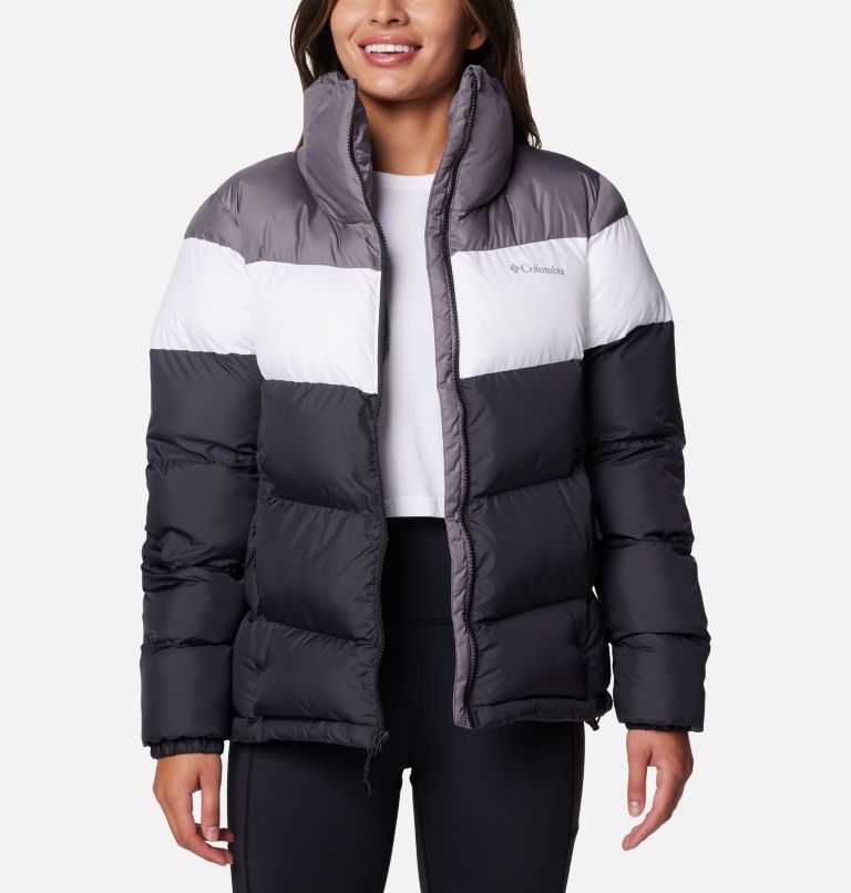 Chaqueta acolchada con bloques de color Puffect II para mujer, Color: Black, White, City Grey, image 7