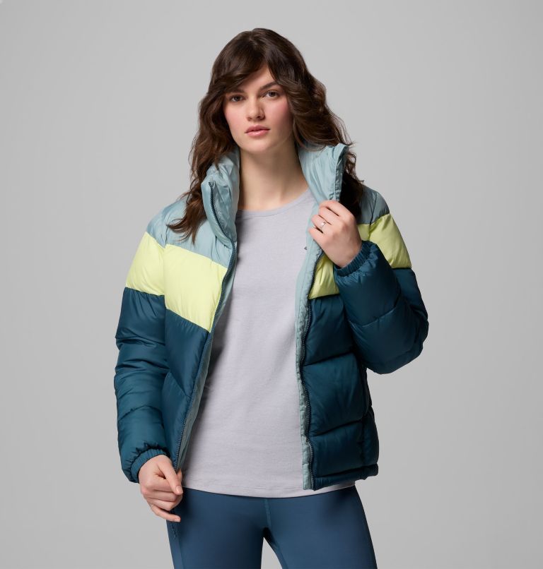 Doudoune Color Block Puffect II Femme, Color: Everblue, Citron Haze, Crushed Blue, image 5