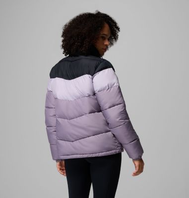 Women's Puffect II Colourblock Puffer Jacket, Color: Shale Purple, Lavender Pearl, Black, image 11