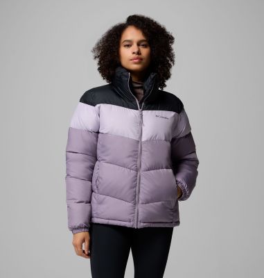 Women's Puffect II Colourblock Puffer Jacket, Color: Shale Purple, Lavender Pearl, Black, image 9