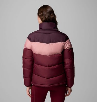 Women's Puffect II Colourblock Puffer Jacket, Color: Rich Wine, Eraser Pink, Moonvista, image 3
