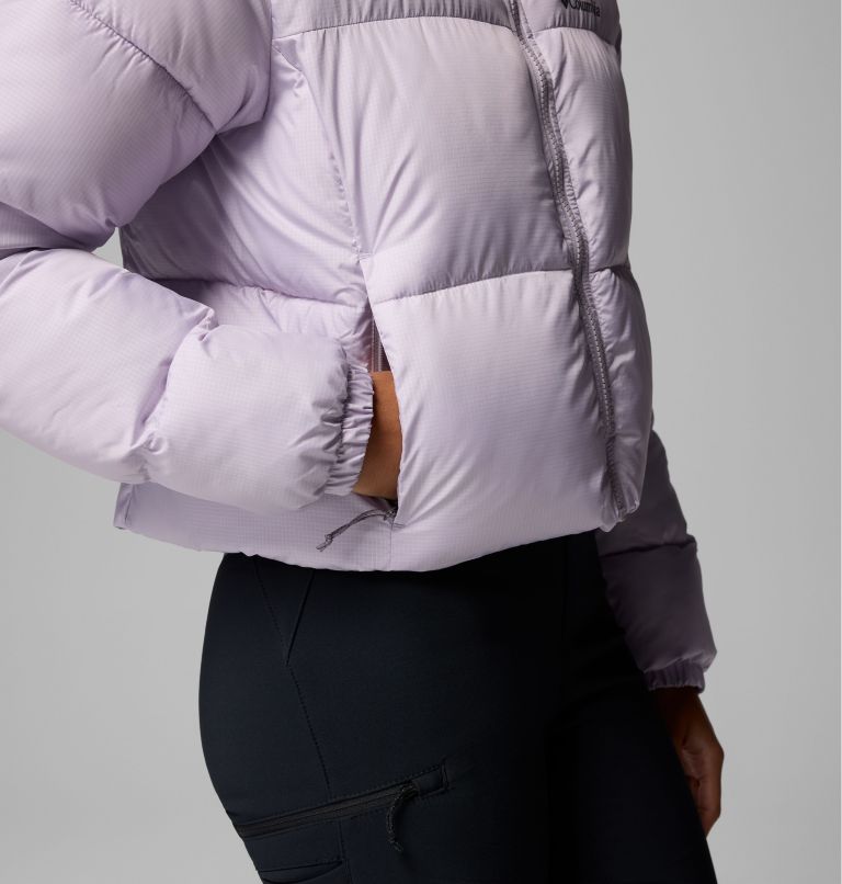 Puffect II gecroppte Puffer-Jacke für Frauen, Color: Lavender Pearl, image 7