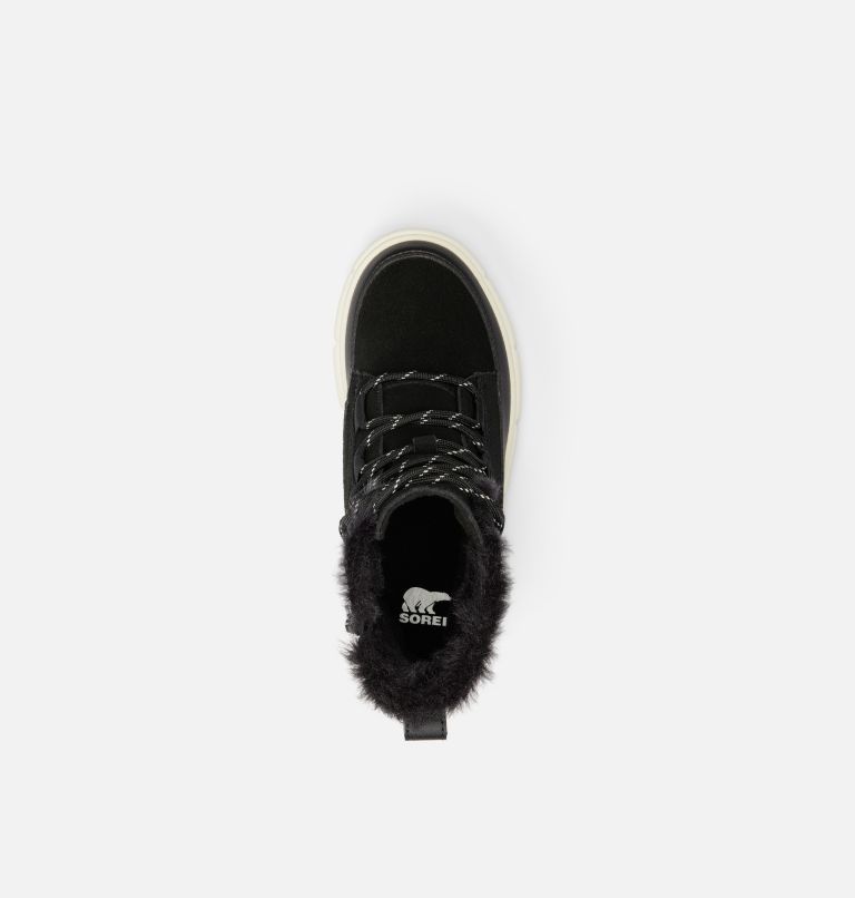 Youth SOREL EXPLORER III LACE Waterproof Snow Boots, Color: Black, Sea Salt, image 5