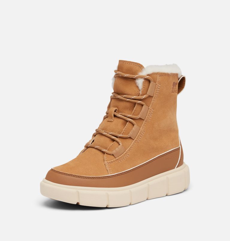 Youth SOREL EXPLORER III LACE Waterproof Snow Boots, Color: Tawny Buff, Bleached Ceramic, image 8