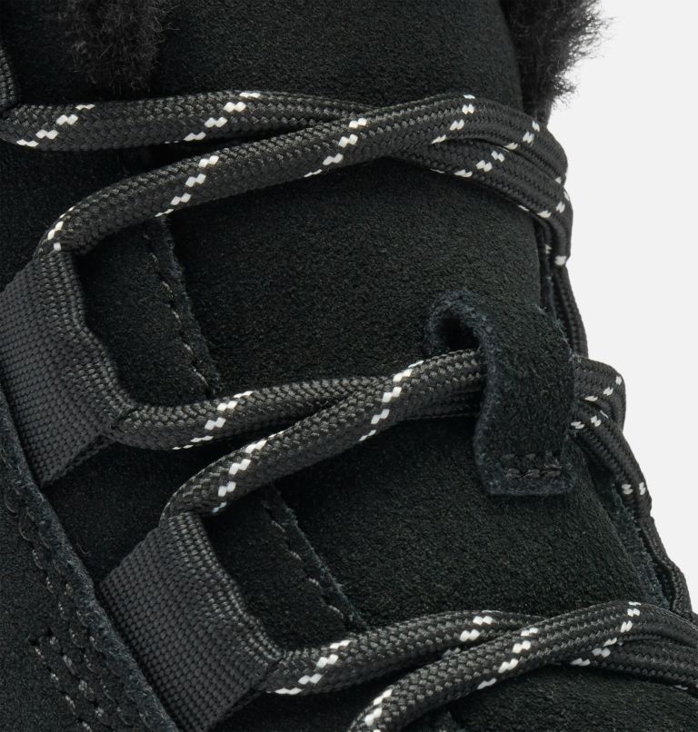 Kids' SOREL EXPLORER III LACE Waterproof Snow Boots, Color: Black, Sea Salt, image 8