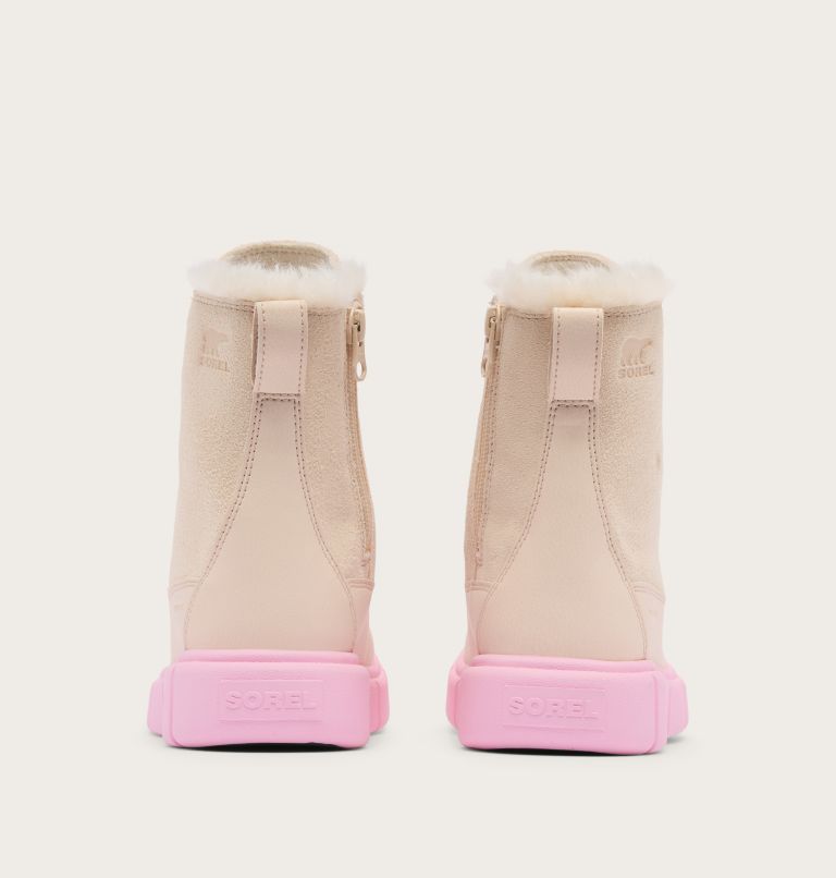 SOREL EXPLORER III Lace Children's Waterproof Boot, Color: Pearlescent, Pink Flare, image 2