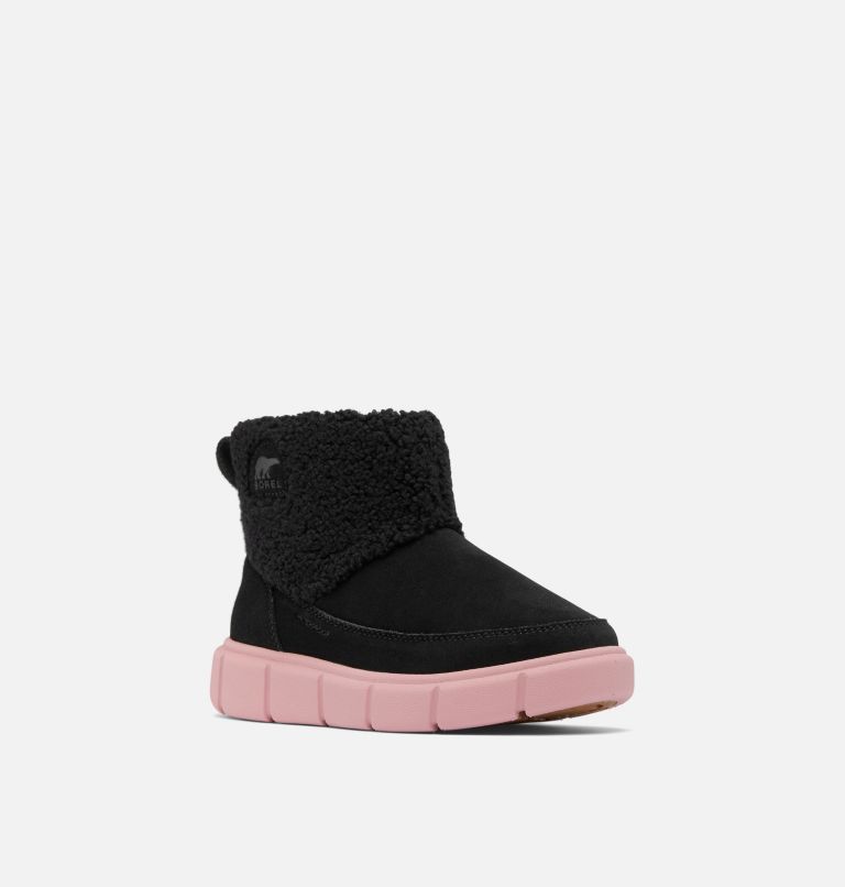 Youth SOREL EXPLORER III SLIP-ON COZY Waterproof Boots, Color: Black, Dazed Mauve, image 7