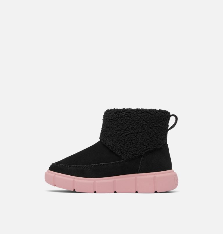 Youth SOREL EXPLORER III SLIP-ON COZY Waterproof Boots, Color: Black, Dazed Mauve, image 4