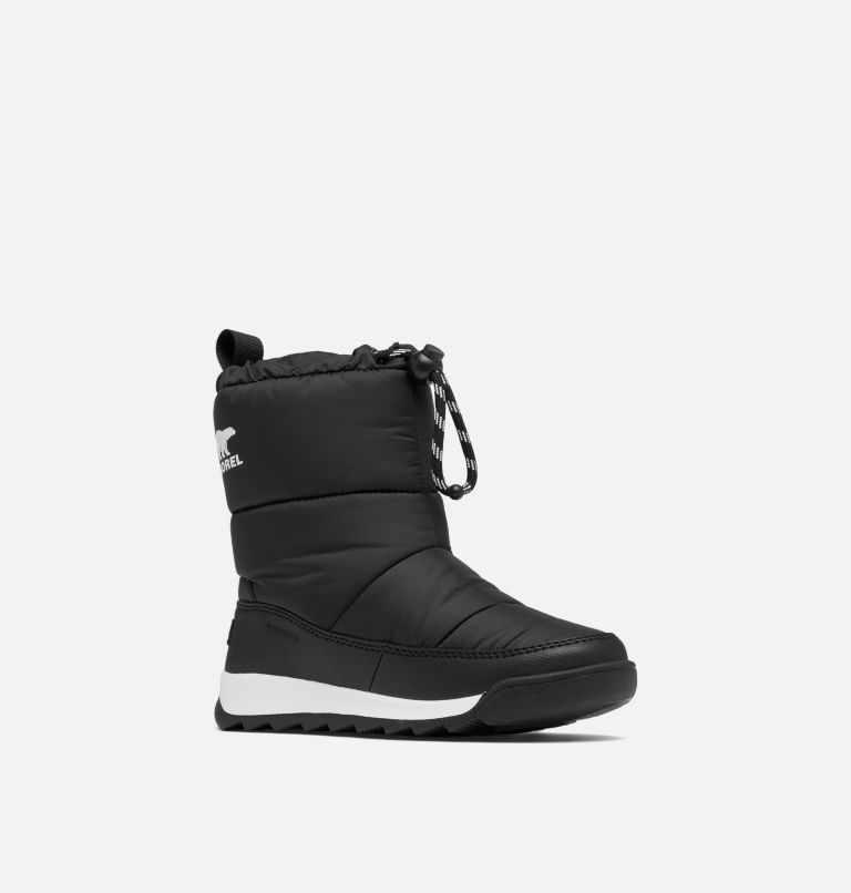 Kids' WHITNEY II PLUS PUFFY Waterproof Snow Boots, Color: Black, Sea Salt, image 7