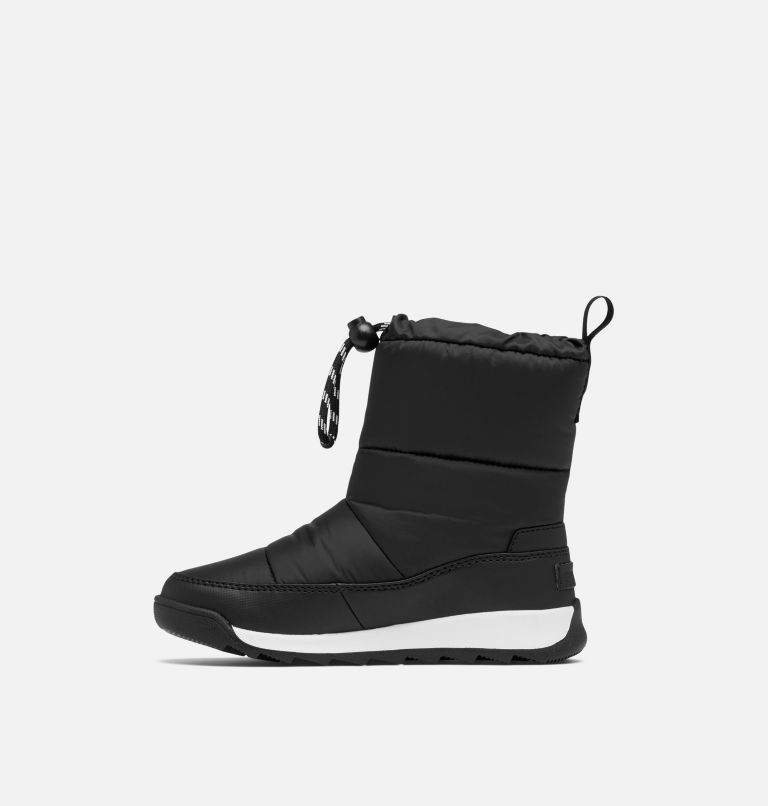 Kids' WHITNEY II PLUS PUFFY Waterproof Snow Boots, Color: Black, Sea Salt, image 4