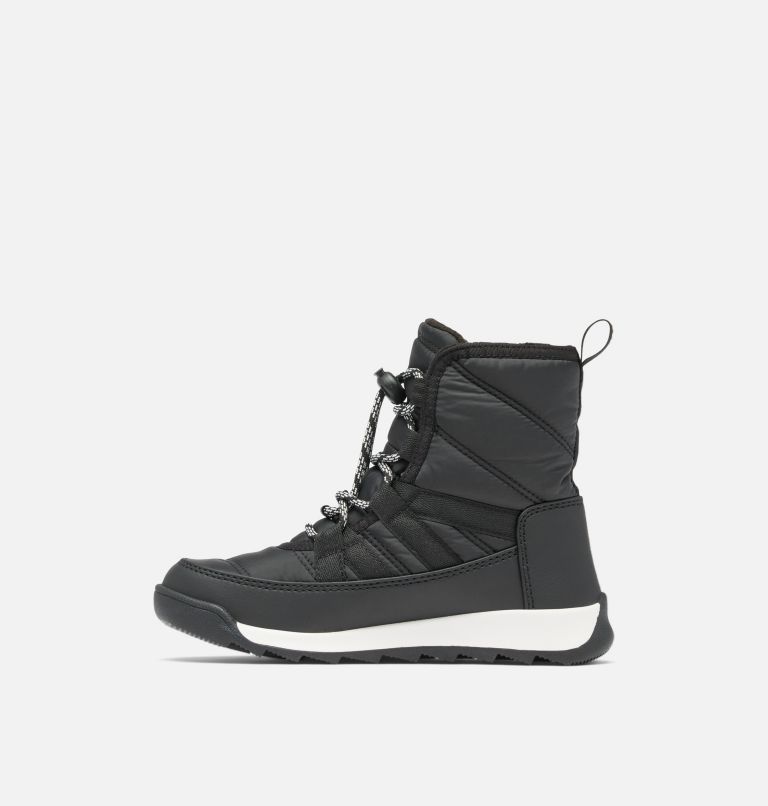 Youth WHITNEY II PLUS LACE Waterproof Snow Boots, Color: Black, Sea Salt, image 4