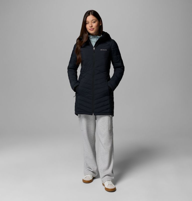 Chaqueta aislante de largo medio con capucha Joy Peak II para mujer, Color: Black, image 2