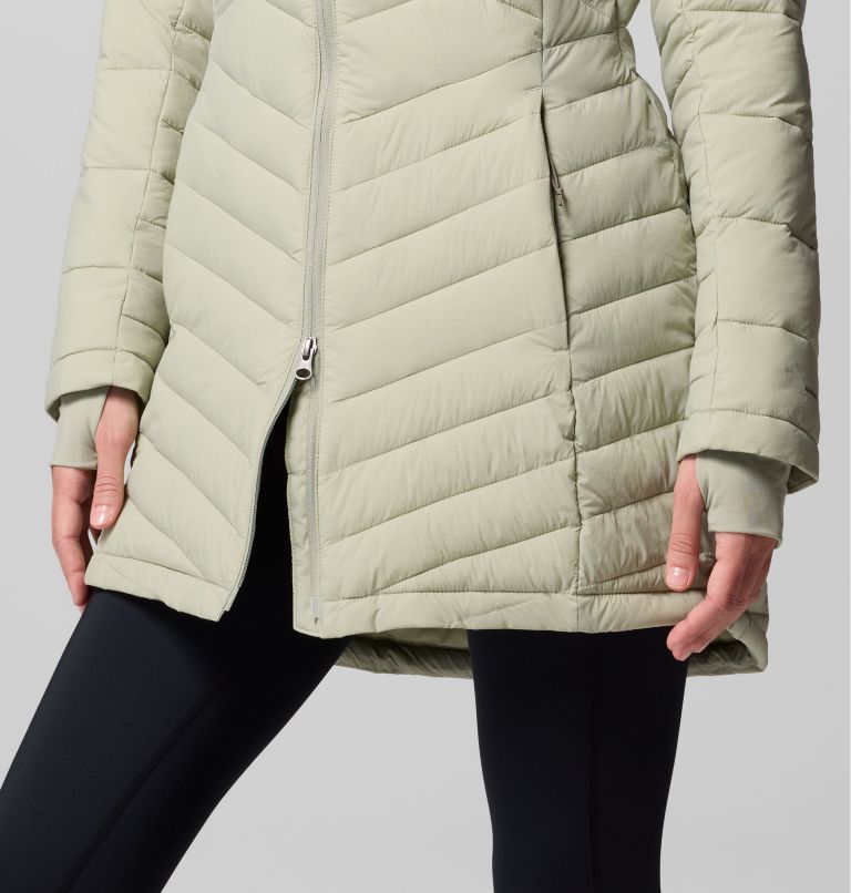 Women's Joy Peak II Mid Hooded Jacket, Color: Safari, image 9