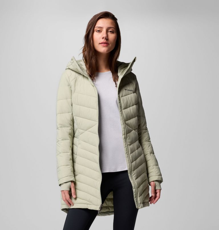 Women's Joy Peak II Mid Hooded Jacket, Color: Safari, image 5