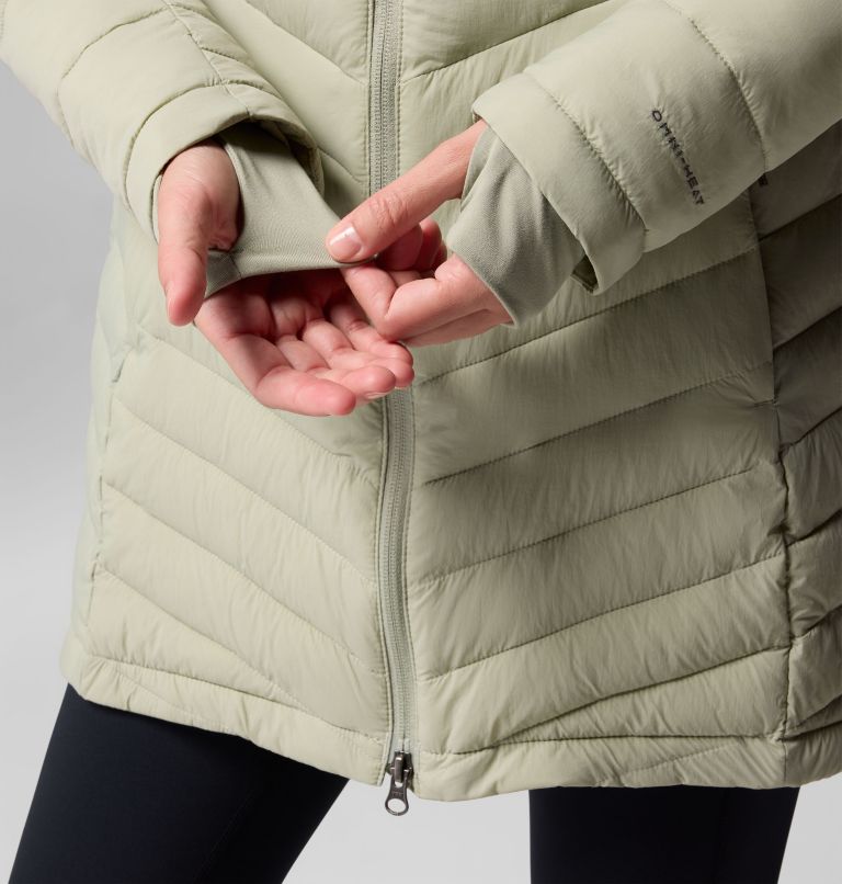 Women's Joy Peak II Mid Hooded Jacket, Color: Safari, image 7