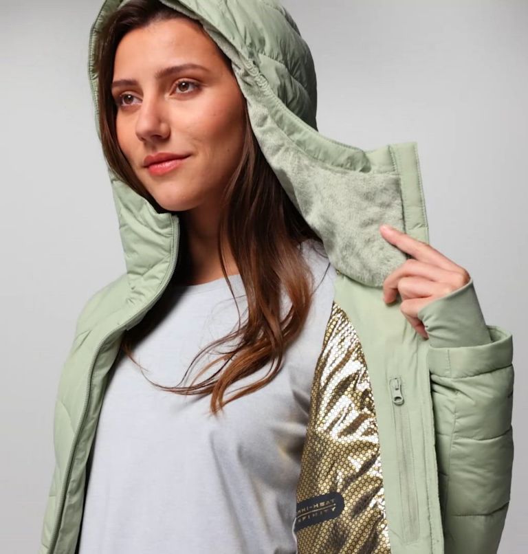 Women's Joy Peak II Mid Hooded Jacket, Color: Safari