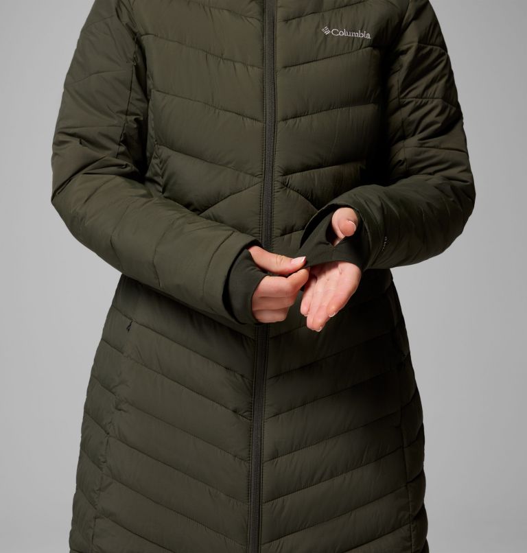 Women's Joy Peak II Mid Hooded Jacket, Color: Greenscape, image 5