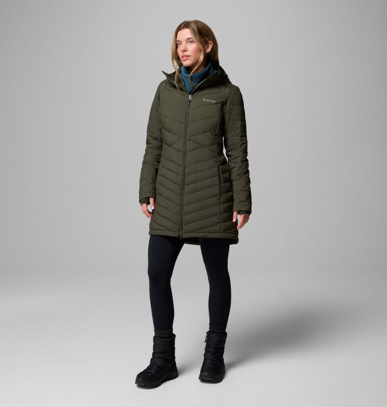 Women's Joy Peak II Mid Hooded Jacket, Color: Greenscape, image 8