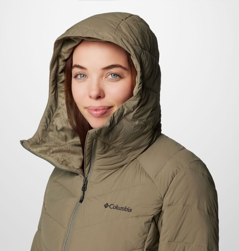 Women's Joy Peak II Mid Hooded Jacket, Color: Stone Green, image 5