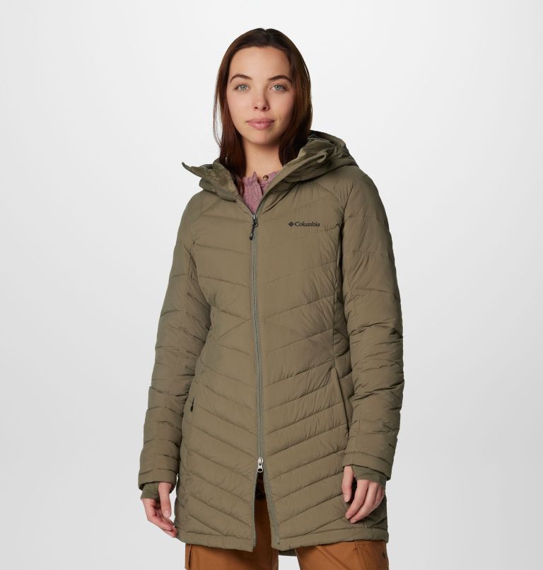 Women's Joy Peak II Mid Hooded Jacket, Color: Stone Green, image 1