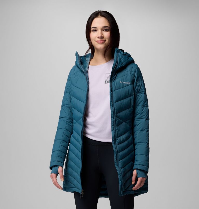 Women's Joy Peak II Mid Hooded Jacket, Color: Everblue, image 5