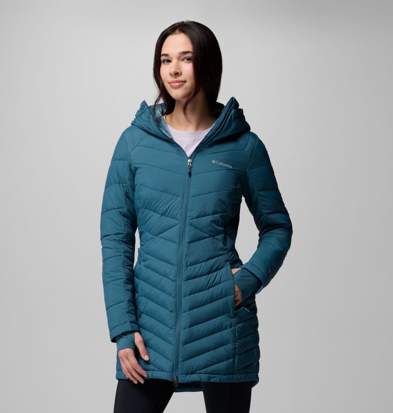 Women's Joy Peak II Mid Hooded Jacket, Color: Everblue, image 1
