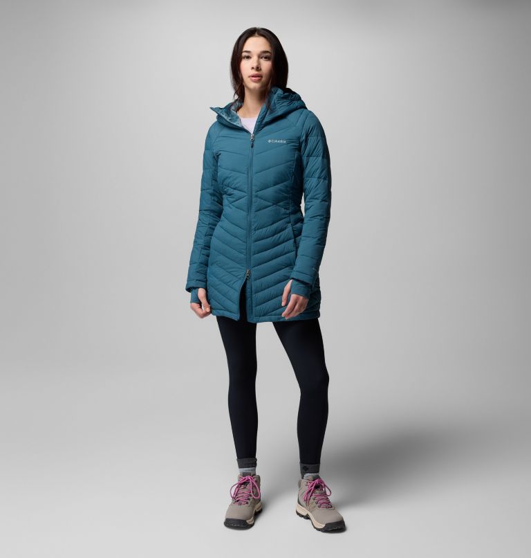 Women's Joy Peak II Mid Hooded Jacket, Color: Everblue, image 2