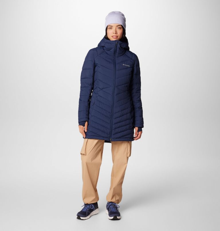 Women's Joy Peak II Hooded Mid Insulated Jacket, Color: Collegiate Navy, image 3