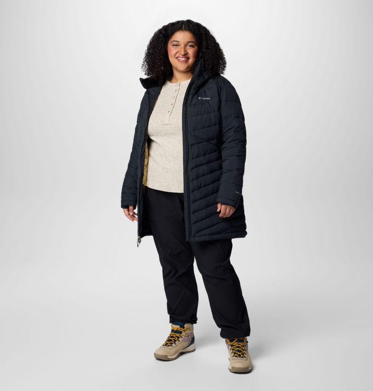Women's Joy Peak II Mid Hooded Jacket - Plus Size, Color: Black, image 3