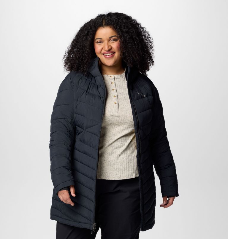 Women's Joy Peak II Mid Hooded Jacket - Plus Size, Color: Black, image 8