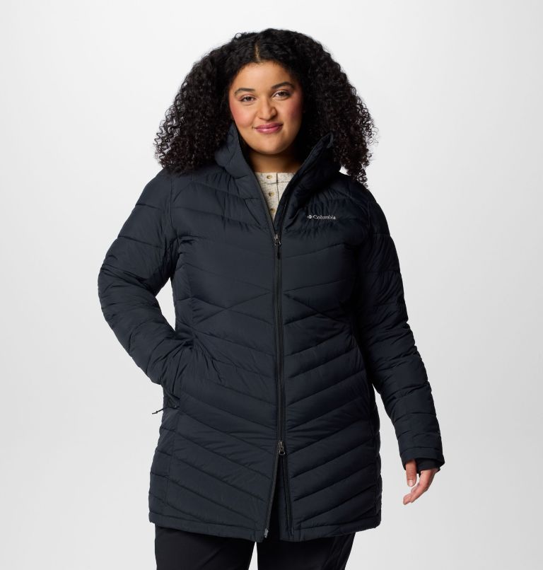 Women's Joy Peak II Mid Hooded Jacket - Plus Size, Color: Black, image 1