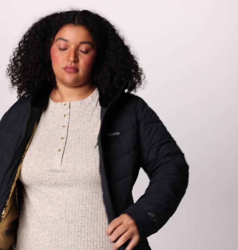 Women's Joy Peak II Mid Hooded Jacket - Plus Size, Color: Black